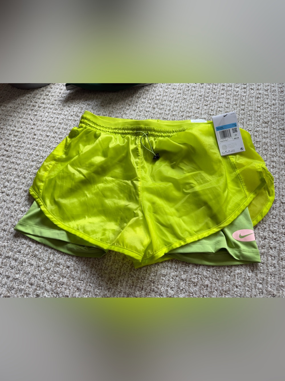 Nike Neon Lime Women's Running Shorts